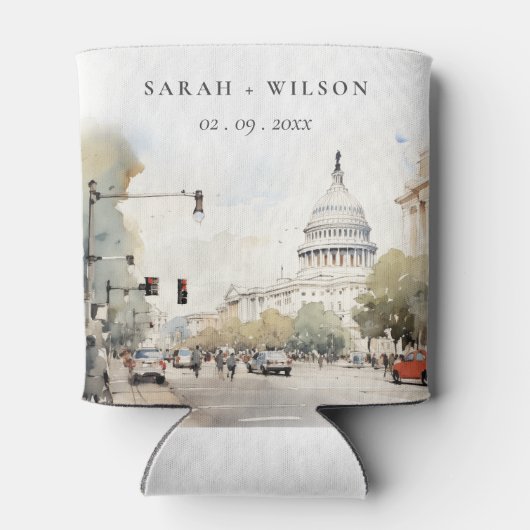 Chic Minimal Washington DC, Verenigde Staten Water Blikjeskoeler (Achterkant)