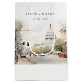 Chic Minimal Washington DC, Verenigde Staten Water Medium Cadeauzakje (Achterkant)