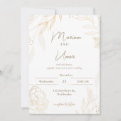 Chic Minimal Wedding Invitation – Editable Templat Kaart (Voorkant)