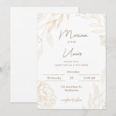 Chic Minimal Wedding Invitation – Editable Templat Kaart (Voorkant / Achterkant)