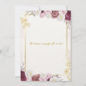 Chic Minimal Wedding Invitation Kaart (Achterkant)