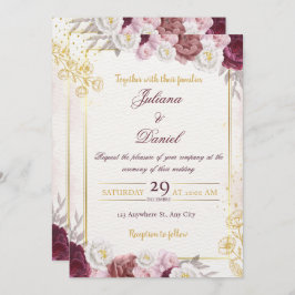 Chic Minimal Wedding Invitation Kaart