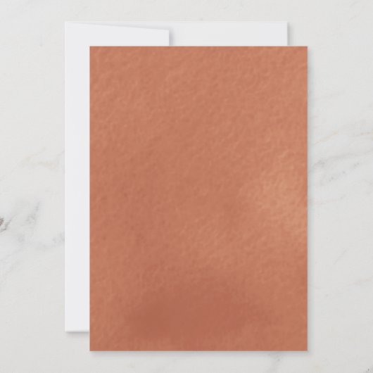 Chic, minimale terracotta peach Blush cram Wedding Kaart (Achterkant)