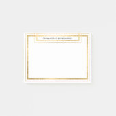 Chic Minimalism Golden Folie Kantoor Message Post-it® Notes (Voorkant)