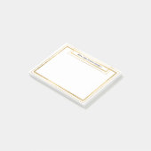 Chic Minimalism Golden Folie Kantoor Message Post-it® Notes (Schuin)