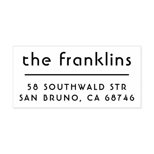 Chic Minimalist Aangepast adres Zelfinktende Stempel (Design)