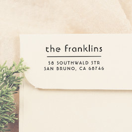 Chic Minimalist Aangepast adres Zelfinktende Stempel