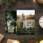 Chic Minimalist Christmas Card Bedankkaart