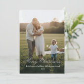 Chic Minimalist Christmas Card Bedankkaart (Staand voorkant)