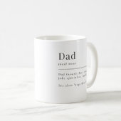 Chic Minimalist Dictionary Definition Dad Koffiemok (Voorkant rechts)