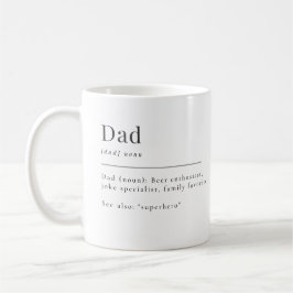Chic Minimalist Dictionary Definition Dad Koffiemok