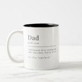 Chic Minimalist Dictionary Definition Dad Tweekleurige Koffiemok (Links)
