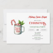 Chic minimalist festive cocktails party invitation kaart (Voorkant)