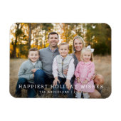 Chic Minimalist Full Lijst Vakantiefoto Magneet (Horizontaal)