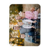 Chic Minimalist Full Lijst Vakantiefoto Magneet (Verticaal)