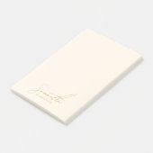 Chic Minimalist Handgeschreven Gold Script Typogra Post-it® Notes (Schuin)