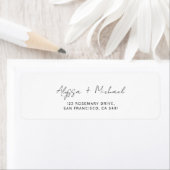 Chic Minimalist Handwriting Script Wedding Address Etiket (Insitu)
