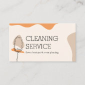 Chic Minimalist Janitorial Handy Mop Cleaning Visitekaartje (Voorkant)