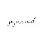 Chic Minimalist Modern Kerstfeest Joyeux Noel Rubberstempel (Gestempeld)