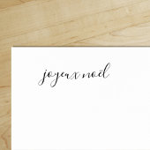 Chic Minimalist Modern Kerstfeest Joyeux Noel Rubberstempel