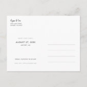 Chic Minimalist Modern Photo Save the Date Invite Aankondigingskaart (Achterkant)