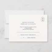 Chic Minimalist Monogram Wedding RSVP (Voorkant)