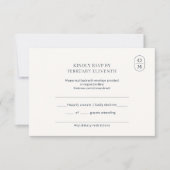 Chic Minimalist Monogram Wedding RSVP (Voorkant)