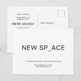 Chic Minimalist New Home Moving Aankondigingskaart