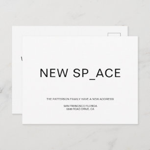Chic Minimalist New Home Moving Aankondigingskaart