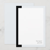 Chic Minimalist - persoonlijke naam zwart grijs Notitiekaartje (Voorkant / Achterkant)