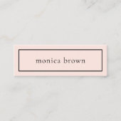 Chic Minimalist Professional | Blush Pink Mini Visitekaartje (Voorkant)