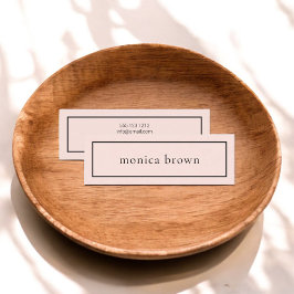 Chic Minimalist Professional | Blush Pink Mini Visitekaartje