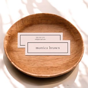 Chic Minimalist Professional   Blush Pink Mini Visitekaartje