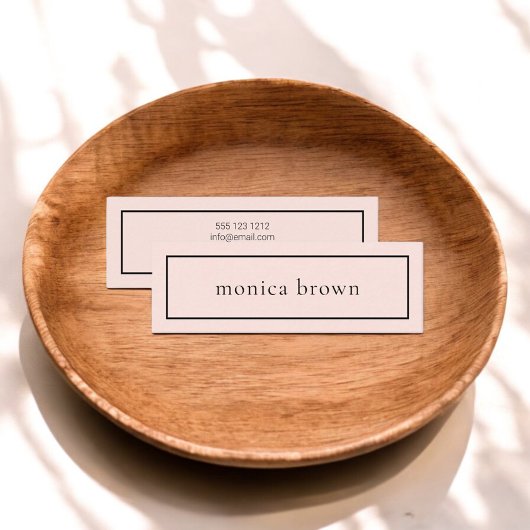 Chic Minimalist Professional | Blush Pink Mini Visitekaartje