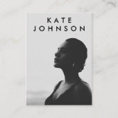 Chic Minimalist Professional Photo QR-code Visitekaartje (Voorkant)