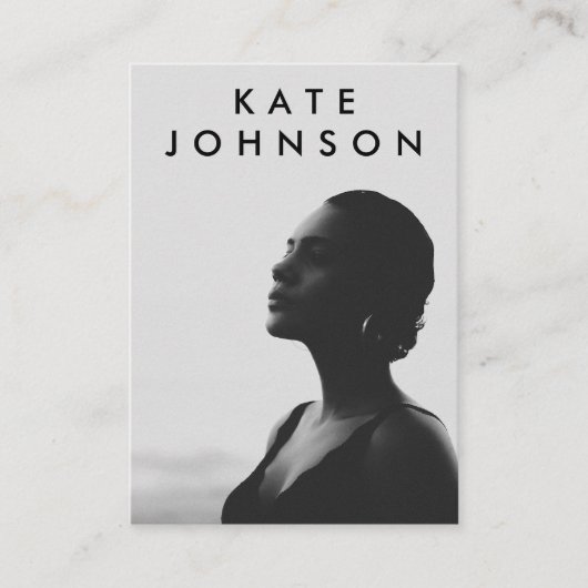 Chic Minimalist Professional Photo QR-code Visitekaartje (Voorkant)