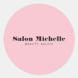 Chic Minimalist Roze Ronde Sticker