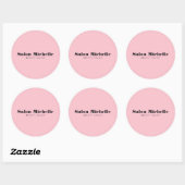 Chic Minimalist Roze Ronde Sticker (Vel)
