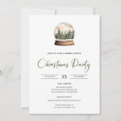 Chic Minimalist Sage Neutral Ivory Christmas Party Kaart (Voorkant)