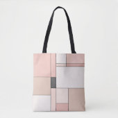 Chic Minimalist Sakura Rectangles Tote Bag (Voorkant)