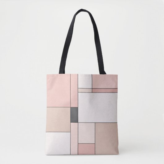 Chic Minimalist Sakura Rectangles Tote Bag (Voorkant)