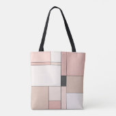 Chic Minimalist Sakura Rectangles Tote Bag (Achterkant)