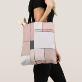 Chic Minimalist Sakura Rectangles Tote Bag (Dichtbij)