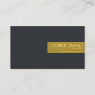 Chic Minimalist Simple Gold Name Tab CEO Founder Visitekaartje
