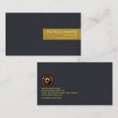 Chic Minimalist Simple Gold Name Tab CEO Founder Visitekaartje (Voorkant / Achterkant)