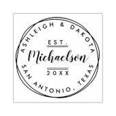 Chic Minimalist Typografie & Script Wedding Rubberstempel (Afrduk)