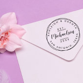 Chic Minimalist Typografie & Script Wedding Rubberstempel