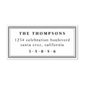 Chic Minimalist Typography Family Return Address Zelfinktende Stempel (Design)