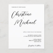 Chic Minimalist Weddenschap Black Simple White (Voorkant)