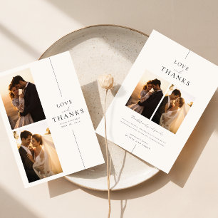 Chic Minimalist Wedding 4 Foto Bedankkaart